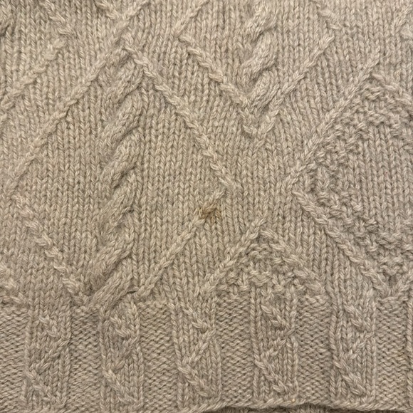 Outback Red 100% Wool Sweater size M Fisherman Natural Winter snowflake - Picture 3 of 7